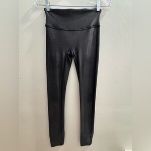 Spanx High-Waist Black Snake Print Leggings